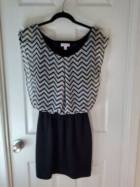 Candie's Black and White Dress Medium